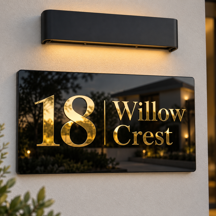 House Number Plate - Rectangle 3D Raised