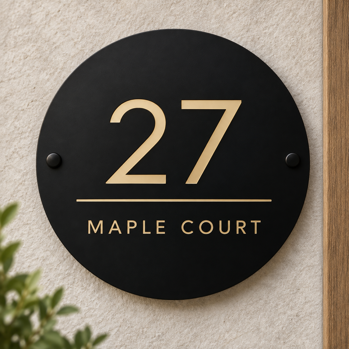 House Number Plate - Circle