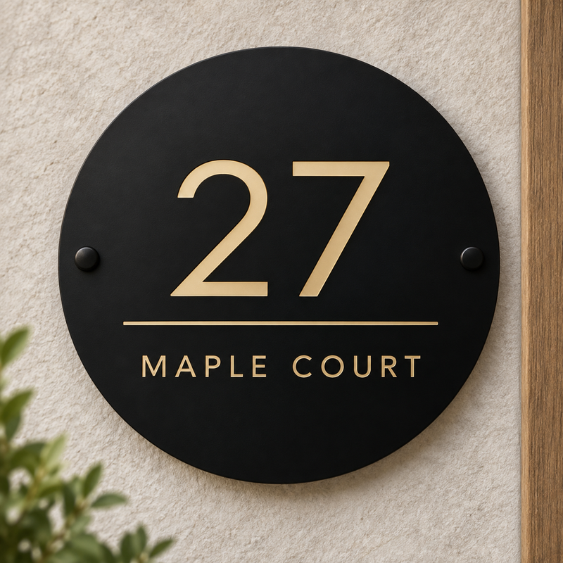 House Number Plate - Circle